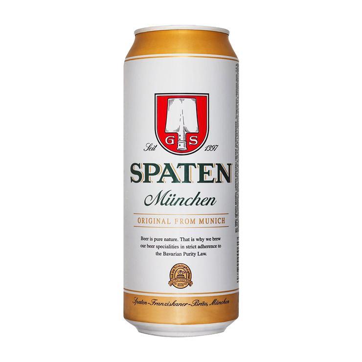 Пиво Spaten Munchen Helles светлое фильтрованное пастеризованное 5,2% Россия 450 мл., ж/б