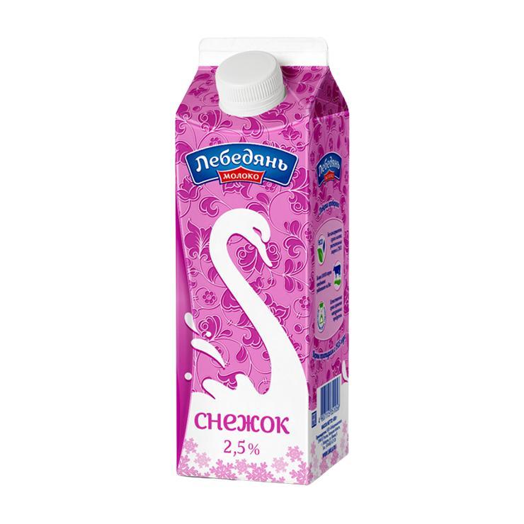 Снежок ЛебедяньМолоко 2,5% 450 гр., тетра-пак