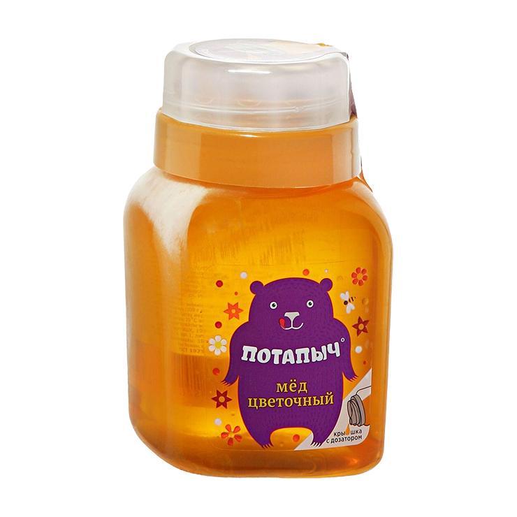 Мёд Потапыч натуральный цветочный 500 гр., ПЭТ