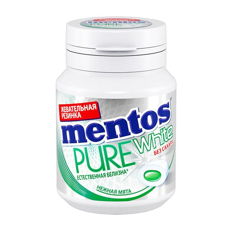 Жевательная резинка Mentos Pure white мята 54 гр., ПЭТ