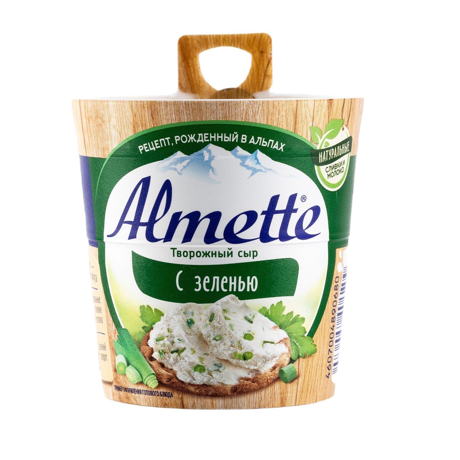 Сыр творожный Almette с зеленью, 150 гр., ПЭТ