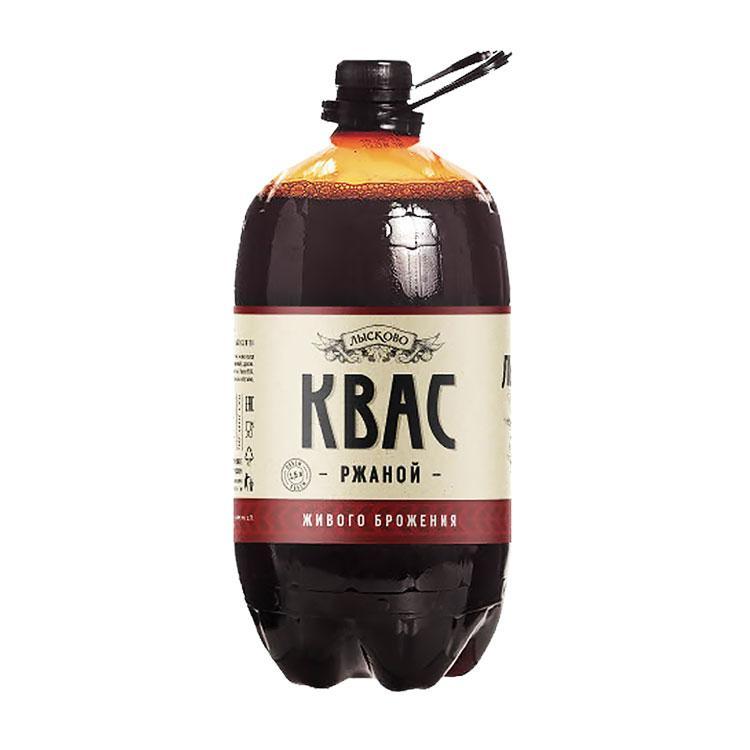 Квас Лысковский ПЗ Ржаной живого брожения 1,2% 1,5 л., ПЭТ