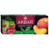 Чай Akbar, черный пакетированный Садовые фрукты ароматизированный 25 пакетиков, 38 гр., картон