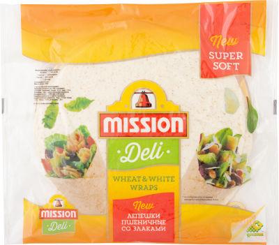 Лепешки Mission Deli Пшеничные оригинальные со злаками 250 гр., флоу-пак