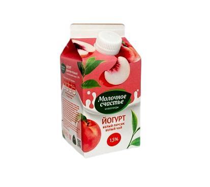 Йогурт ВМК Молочное счастье Белый чай 1,5% 470 гр., тетра-пак