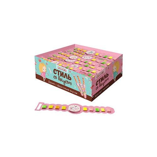 Драже со вкусом клубники, апельсина, винограда, лимона Конфитой, Часы-браслет 5,5 гр., блистер