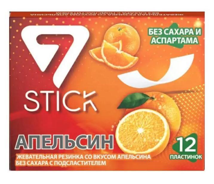 Резинка жевательная 7 STICK Апельсин 33 гр., картон