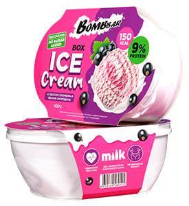 Мороженое протеиновое BombBar со вкусом пломбира и черной смородина 7% 400 гр., ванна