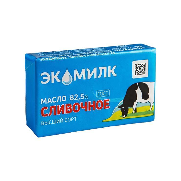 Масло Экомилк сливочное 82,5% 180 гр., обертка