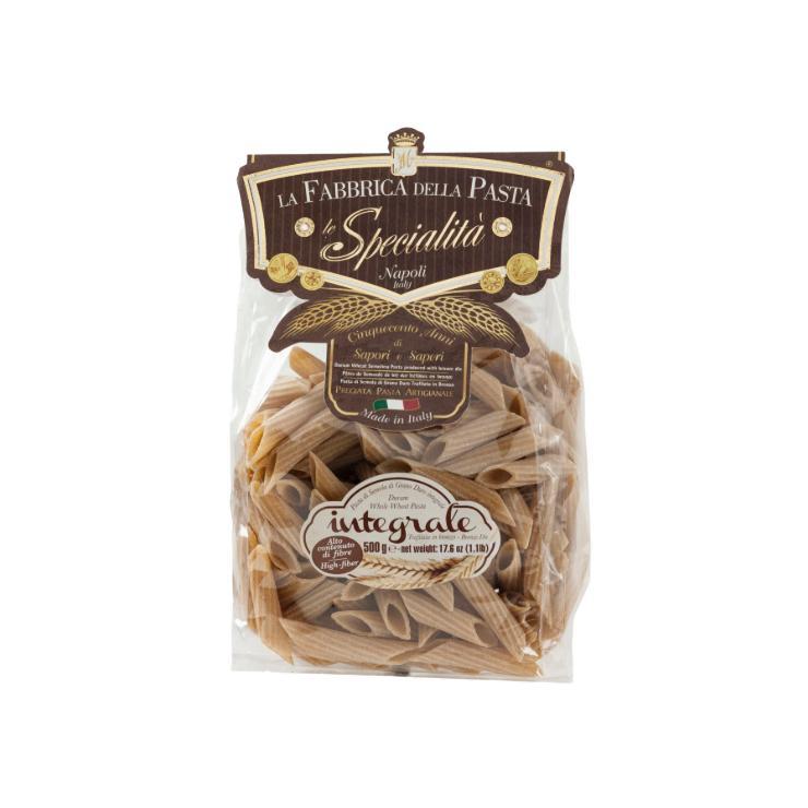 Паста GRAGNANO пенне рифленые из цельнозерновой муки 500 гр., флоу-пак