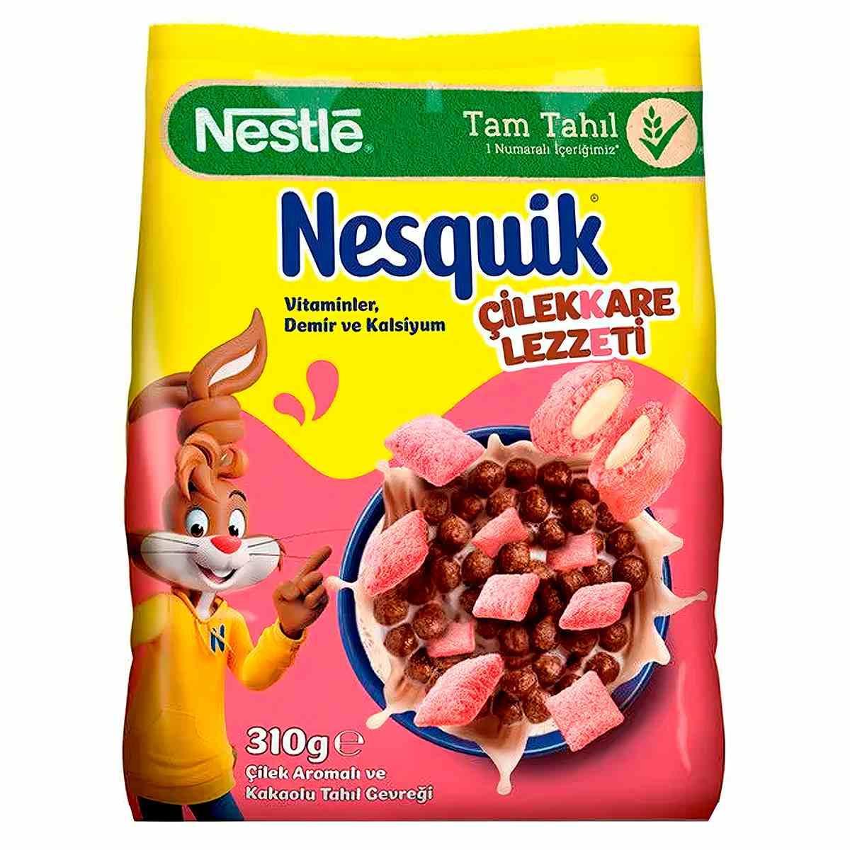 Завтрак сухой Nesquik со вкусом клубники 310 гр., флоу-пак