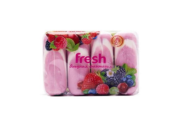 Крем-мыло ЭФКО Косметик FRESH Ягодная фантазия 4х75 гр., флоу-пак