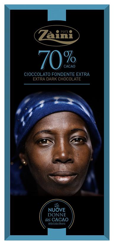 Шоколад Zaini Women of cocoa темный шоколад 70% 75 гр., картон