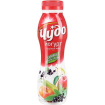 Йогурт Чудо питьевой Груша-Яблоко-Смородина черная 2.4%, 270 гр., ПЭТ