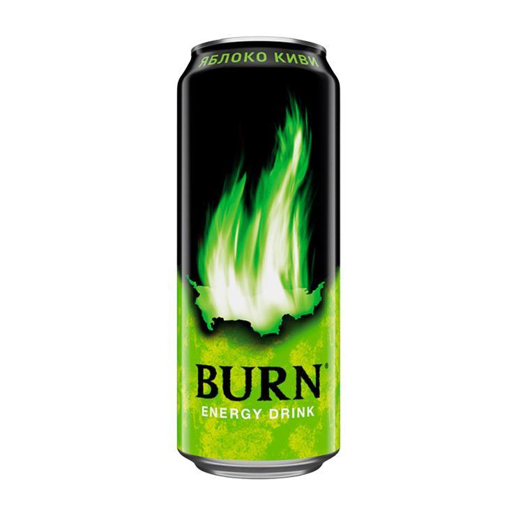 Напиток энергетический Burn яблоко киви 449 мл., ж/б