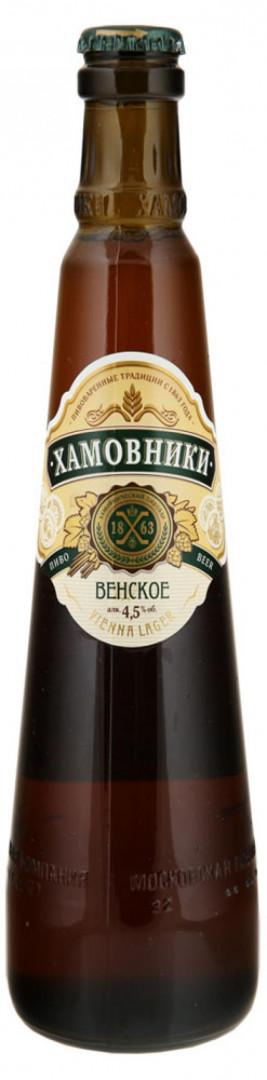 Пиво Хамовники Венское 4,5%, 470 мл., стекло