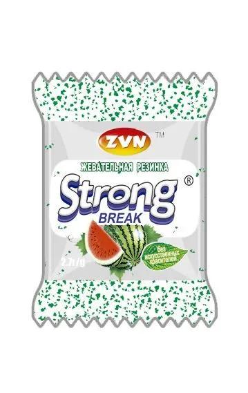 Жевательная резинка STRONG BREAK со вкусом арбуза и мяты ZVN, 2,7 гр., флоу-пак