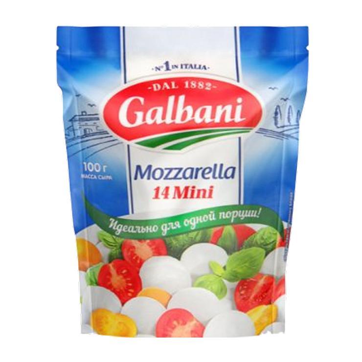 Сыр Galbani моцарелла мини 45% 100 гр., дой-пак