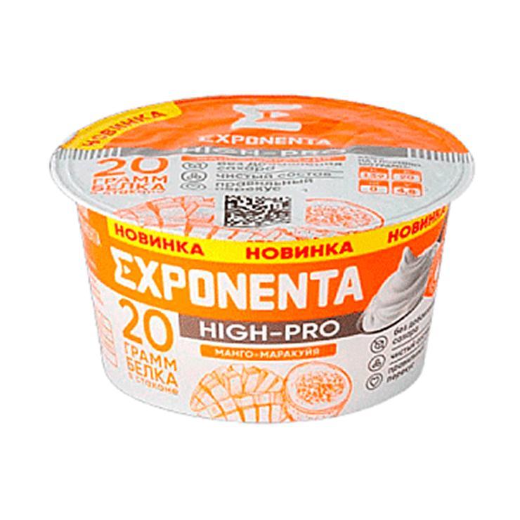 Продукт кисломолочный Exponenta High-Pro обезжиренный высокобелковый манго маракуйя 160 гр., стакан