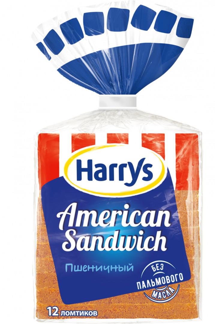 Хлеб Harrys для сэндвича пшеничный 470 гр., флоу-пак