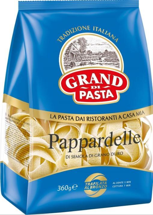 Изделия макаронные Grand Di Pasta Pappardelle Гнезда 360 гр., флоу-пак