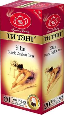 Чай Ти Тэнг Slim для похудения черный 20 пакетиков, 40 гр., картон