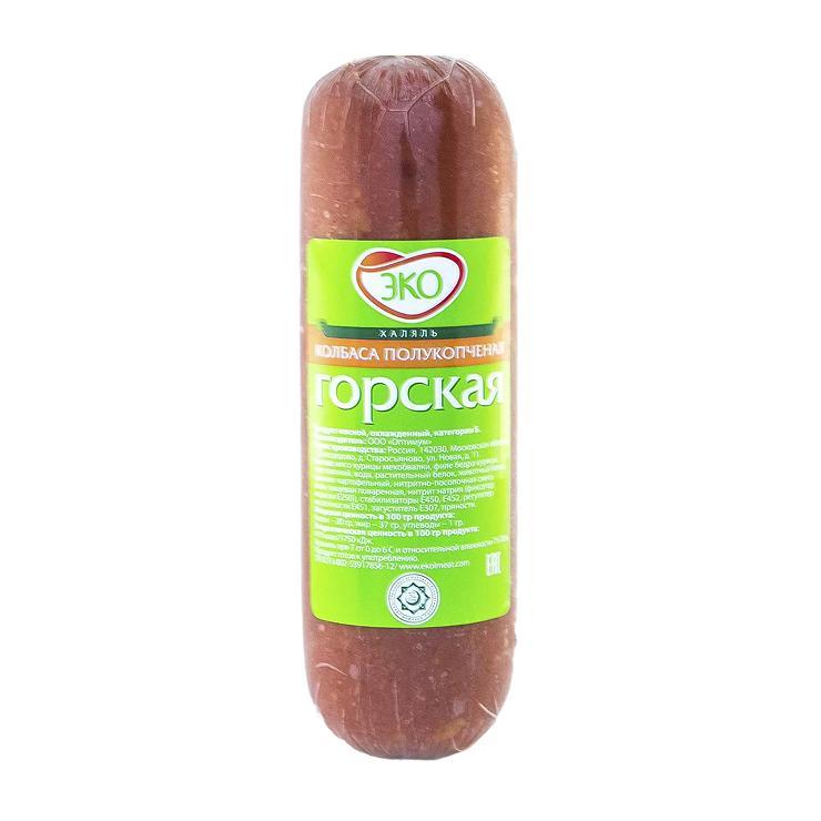 Колбаса полукопченая Эколь горская халяль 350 гр., в/у