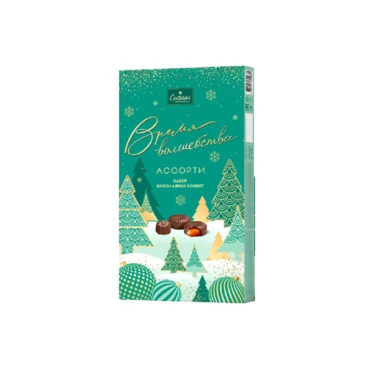 Конфеты Couturier время волшебства шоколадные с помадными начинками 130 гр., картон