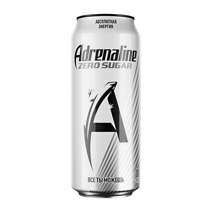 Напиток энергетический Adrenaline Zero Sugar 449 мл., ж/б