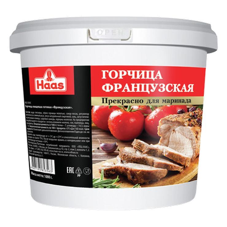 Горчица Haas французская 1 кг., ПЭТ