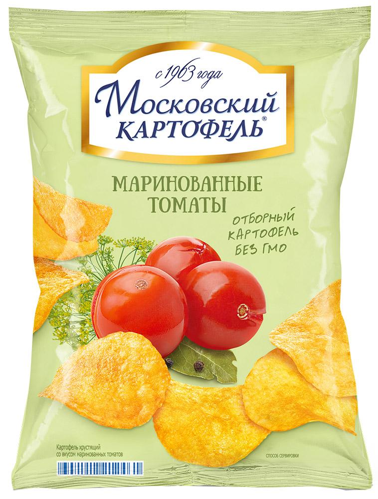 Чипсы Московский картофель со вкусом маринованных томатов 70 гр., флоу-пак