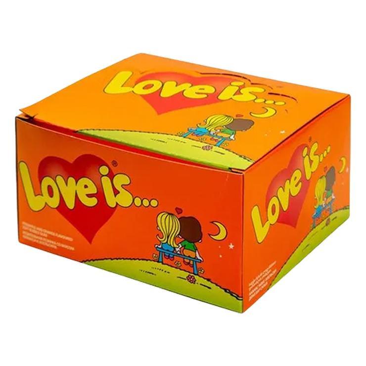 Жевательная резинка Love is... Апельсин и ананас 4,2 гр., обертка