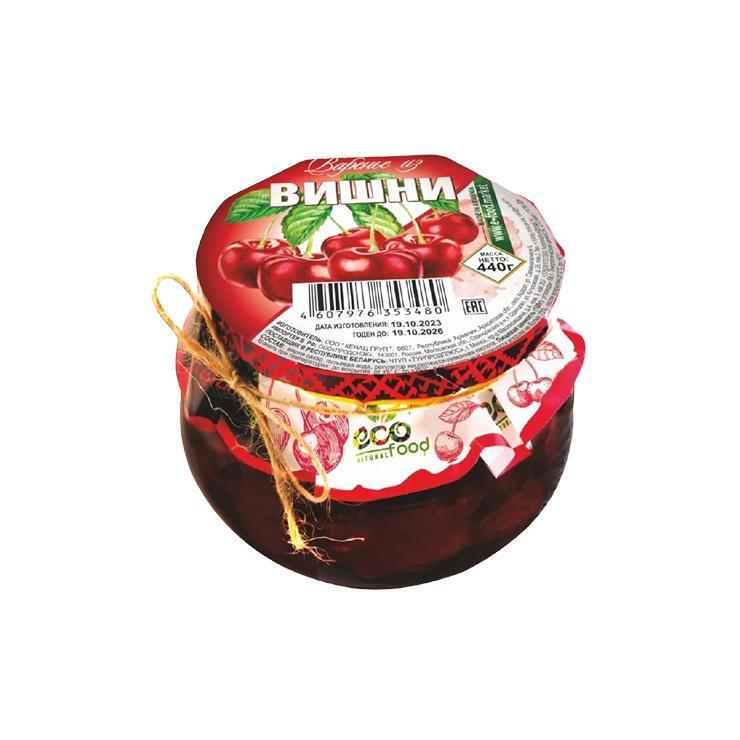 Варенье ECOFOOD из вишни 440 гр., стекло