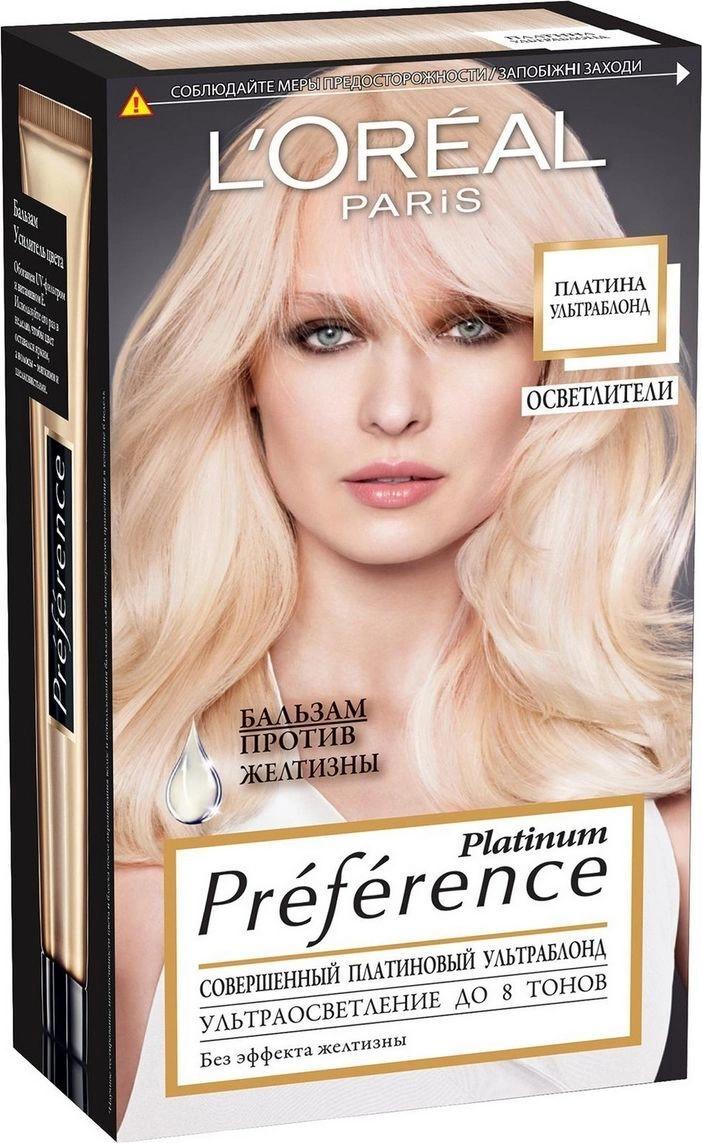 Стойкая краска для волос оттенок 8 ultrablond L'Oreal Paris Preference Platinum, 174 мл. Golden Lady Company SpA, картон