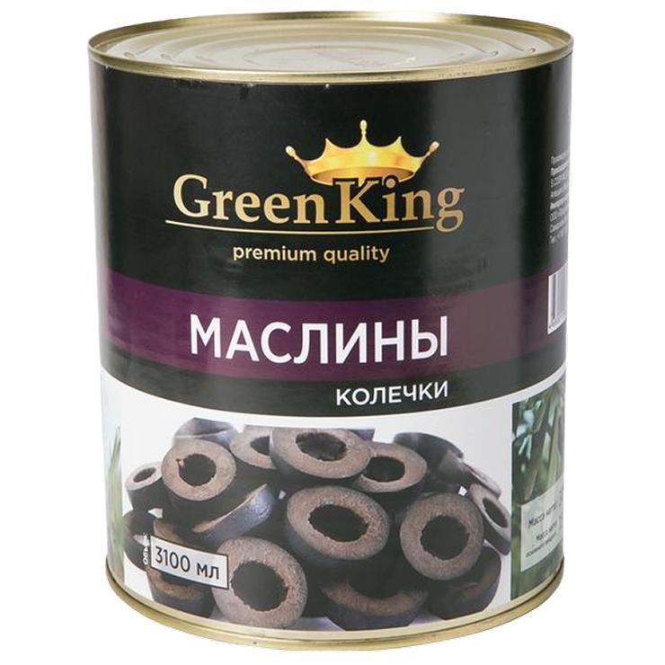 Маслины Green King без косточки 3100 мл., ж/б