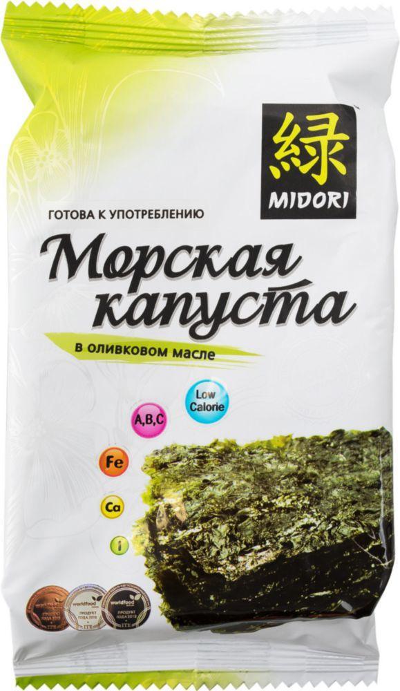 Капуста морская сушеная Midori в оливковом масле 5 гр., флоу-пак