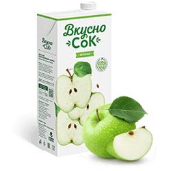 Напиток сокосодержащий Вкусносок яблоко 2 л., тетра-пак
