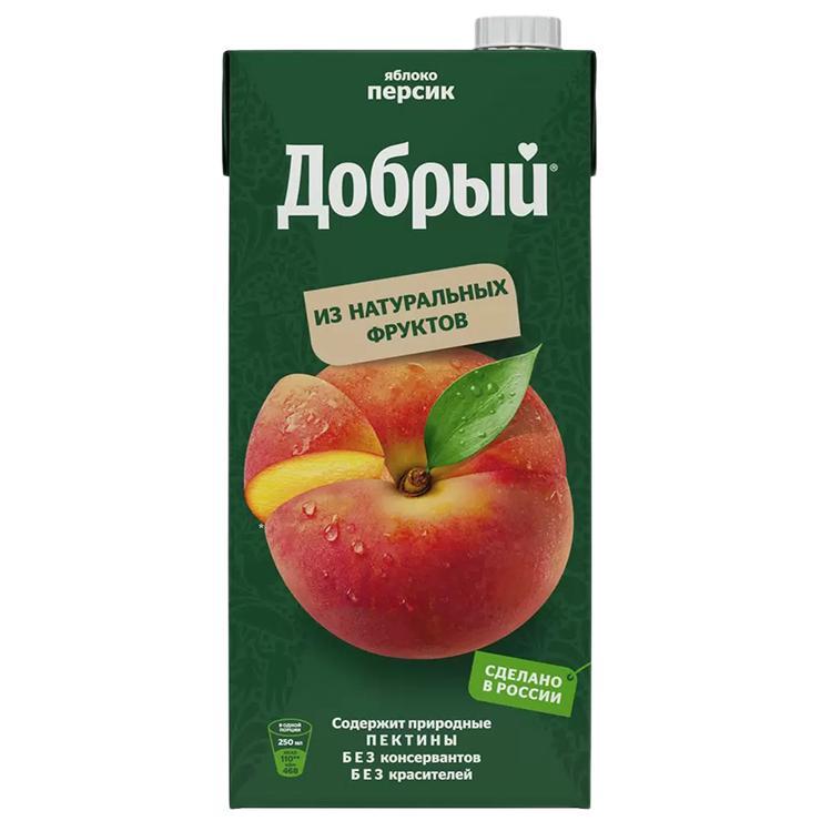 Напиток сокосодержащий Добрый яблочно персиковый 2 л., тетра-пак