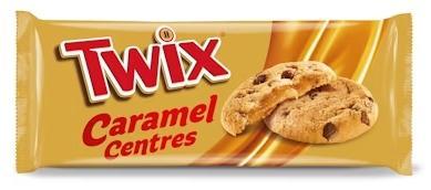 Печенье Twix caramel centres 144 гр., флоу-пак