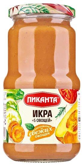 Икра Пиканта 5 овощей 550 гр., стекло