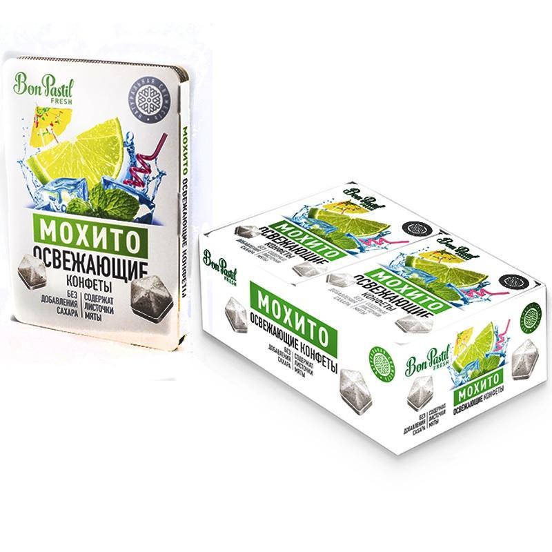 Конфеты Bon Pastil FRESH Мохито Освежающие без сахара, 12 гр., блистер
