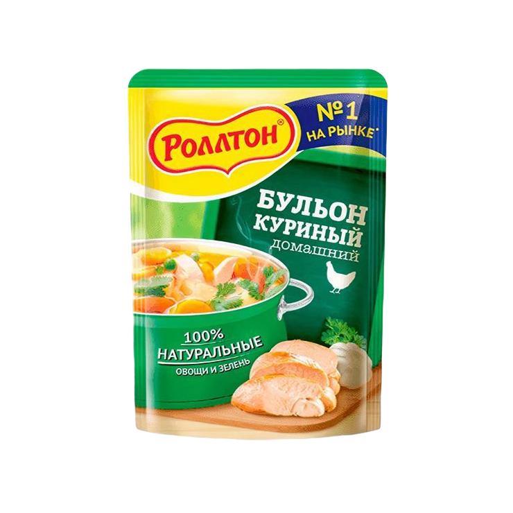 Бульон Роллтон куриный домашний 90 гр., дой-пак