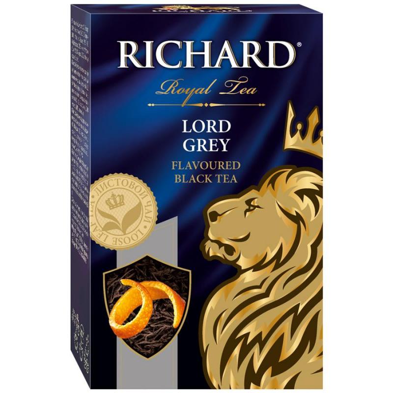 Чай Richard Royal Royal Lord Grey черный листовой 180 гр., картон