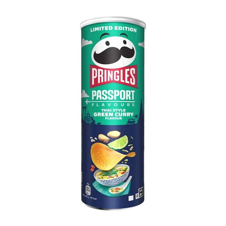 Чипсы Pringles Тайский стиль Зеленое карри импорт 160 гр., туба