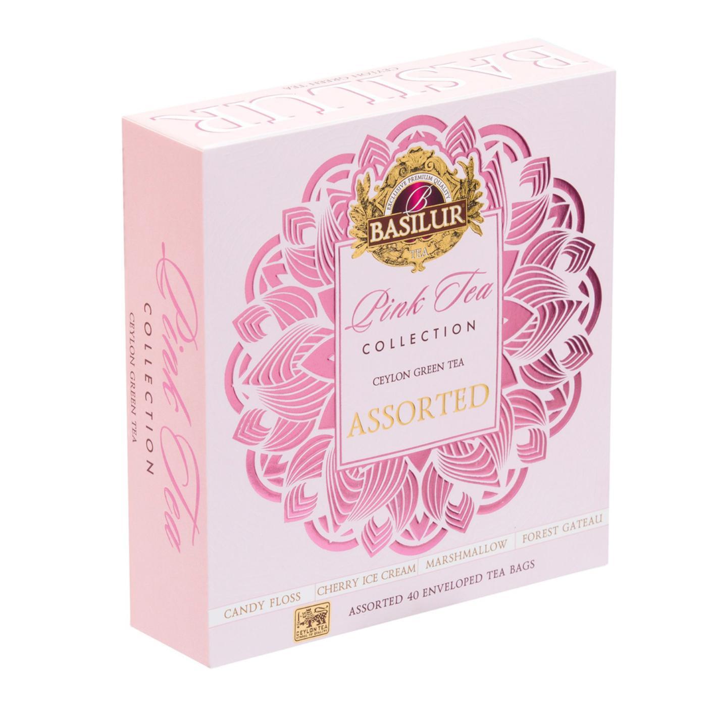 Чай Basilur Розовый чай Ассорти 40 пакетиков 80 гр., картон