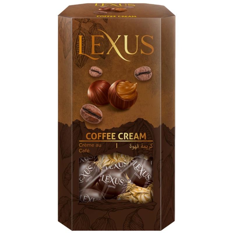 Конфеты LEXUS Coffee молочный шоколад  Кофе шестиугольник 120 гр., картон