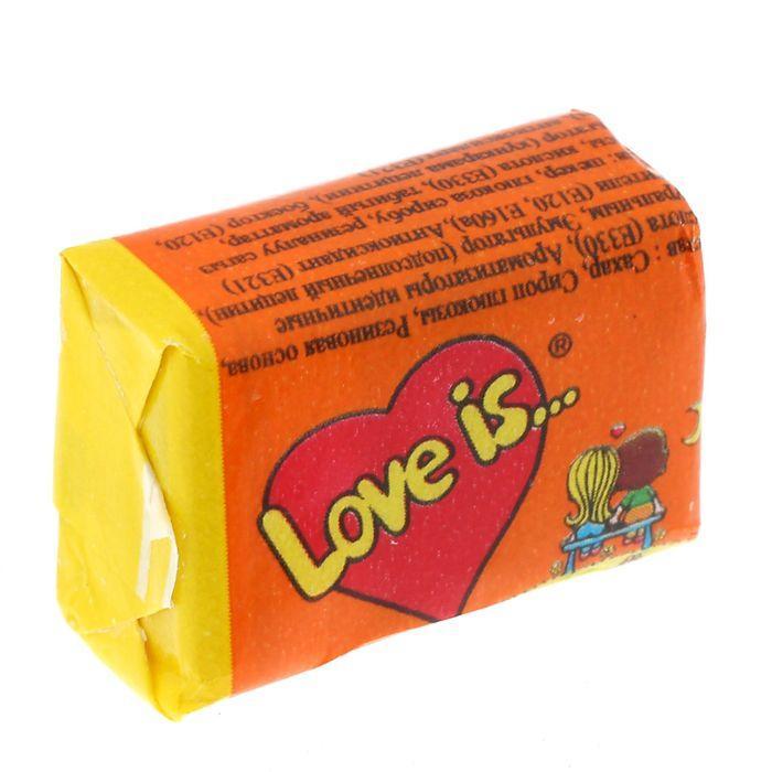Жевательная резинка Love is... Апельсина ананас 4,2 гр., обертка