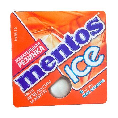 Жевательная резинка Mentos Ice Апельсин и Мята 12,9 гр., картон