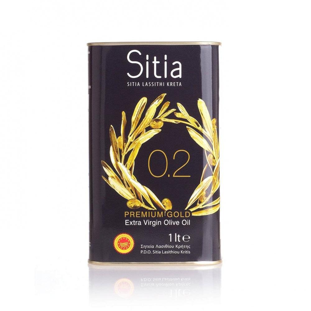 Масло оливковое Sitia E.V. кислотность 0,2%, 1 л., ж/б