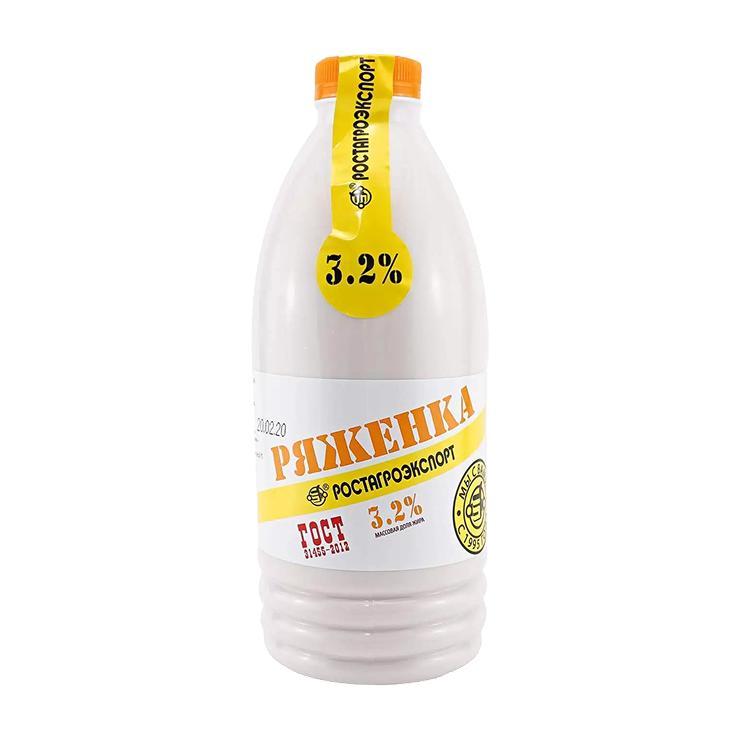 Ряженка Ростагроэкспорт 3,2% 900 гр., ПЭТ